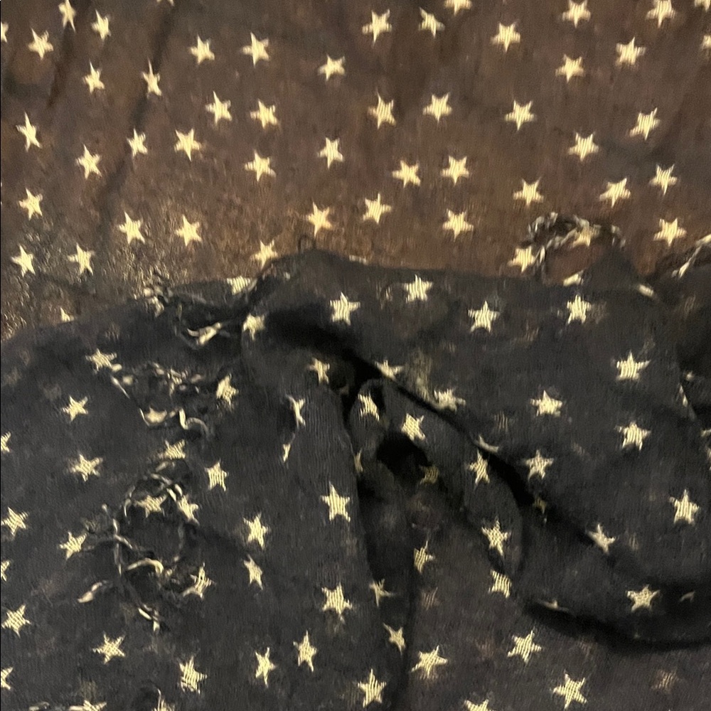 Chan Luu Navy with White Stars Scarf - like new